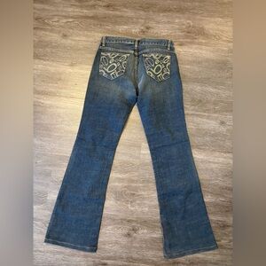 BEBE  Jeans Kayla  Rhinestone Denim  Women Vintage Sz 29x32 Boot-cut.
